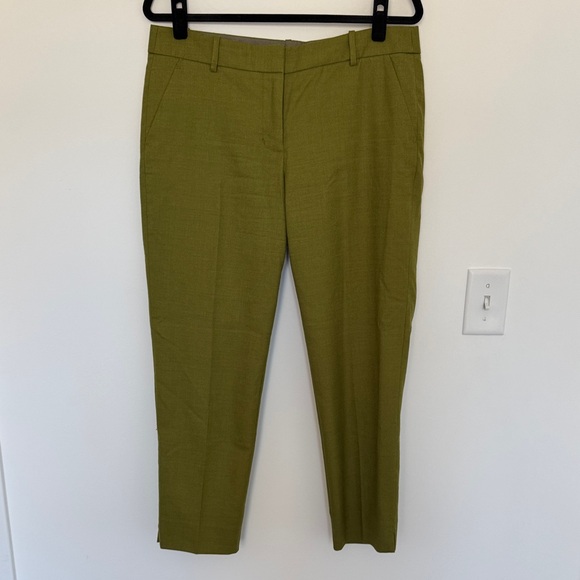 J. Crew Pants - J. Crew Stretch Olive Wool Blend Business Pants - Size 10